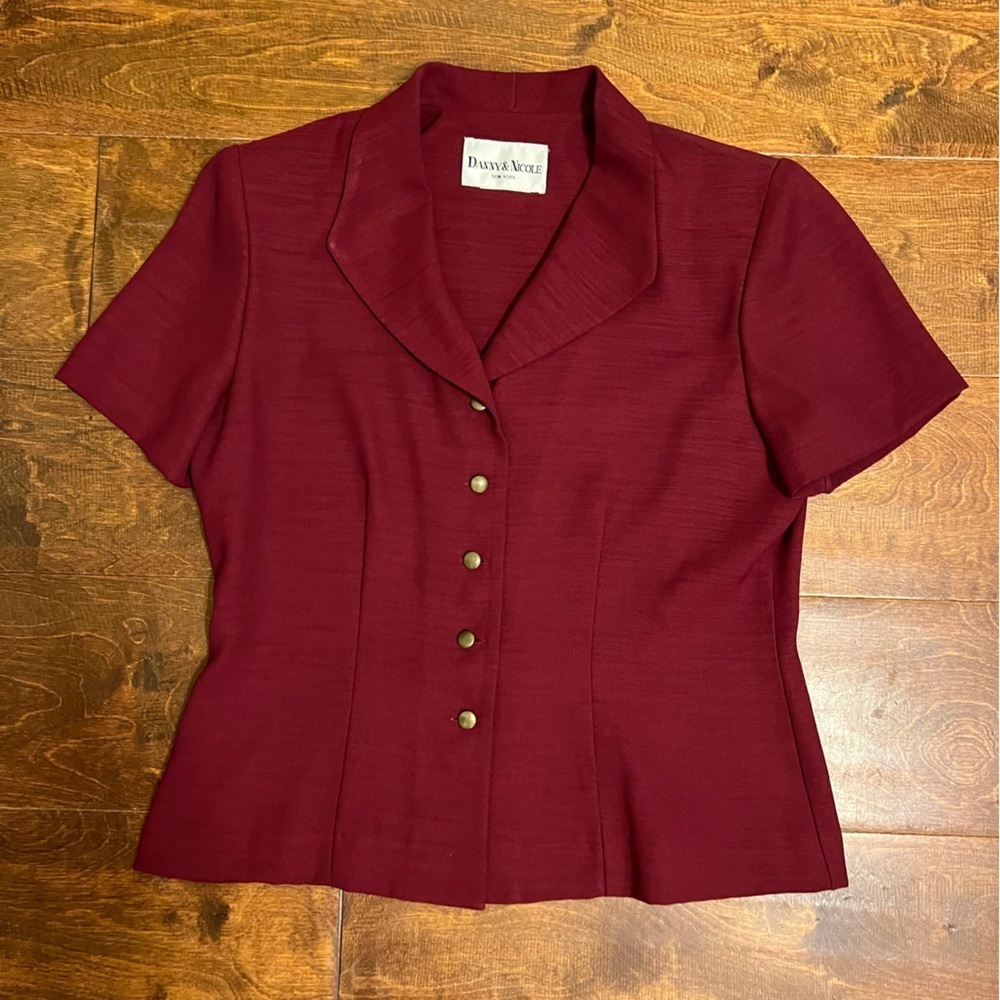 BEAUTIFUL Danny & Nicole Vintage Dress Suit in Cranberry with Classic Jacket - Picture 4 of 5